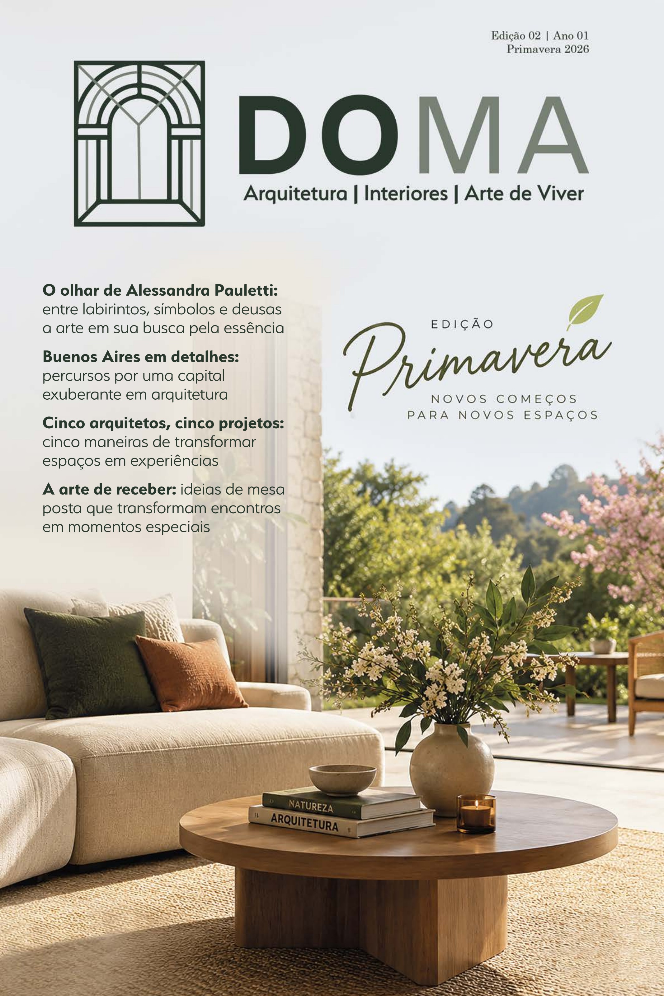 Capa da Revista DOMA Edição 02, Primavera 2026